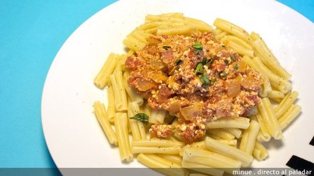 Macarrones con Tomate Ricotta en Papillote