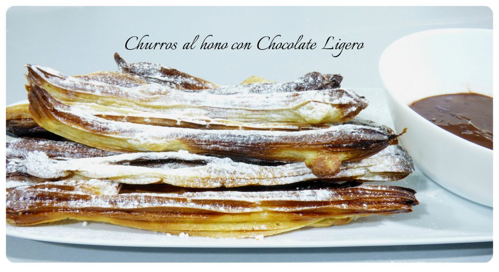 Churros al Horno con Chocolate Ligero